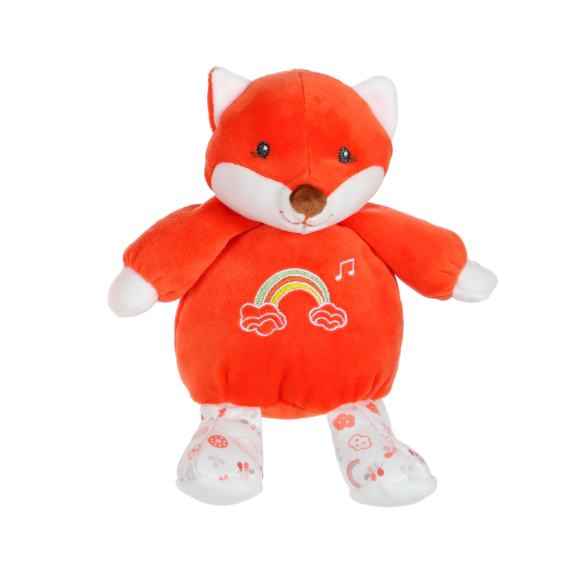  rainbow peluche musicale renard orange 15 cm 